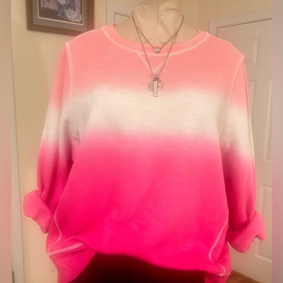 Tommy Bahama Tops - *SOLD*Tommy Bahama Tobago Ombré Pink Sweatshirt